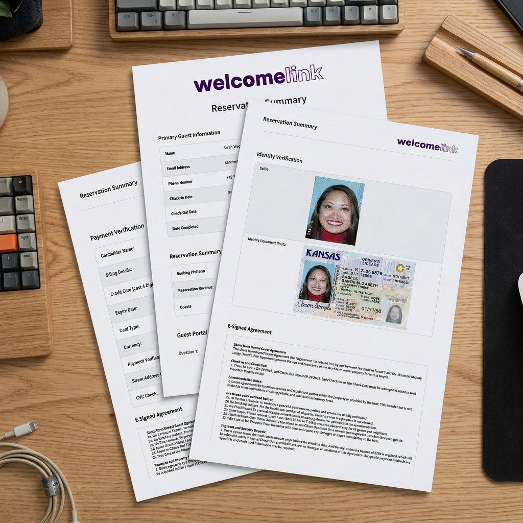 Een sluitend WelcomeLink-dossier &mdash; ondertekend, met tijdstempel, klaar voor chargebacks, OTA-geschillen of verzekeringsclaims
